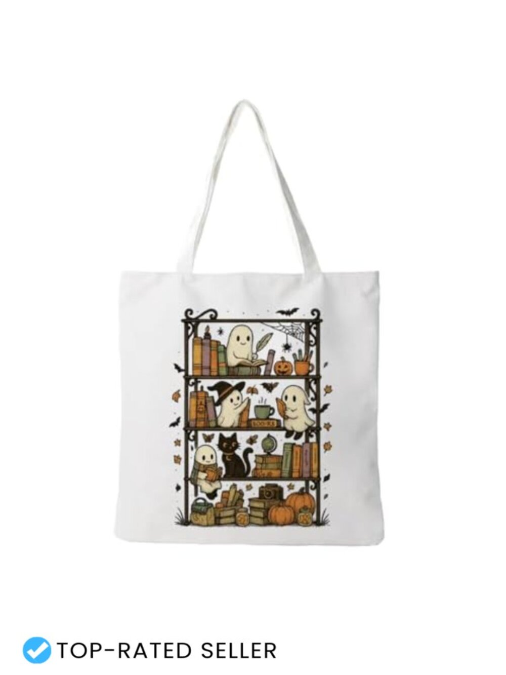 Reusable Canvas Grocery Tote with Print – Shoulder & Hand Carry